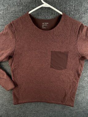 Arc’teryx Fleece Covert Sweater Sweatshirt Women Pullover Red Small 12540 Pocket